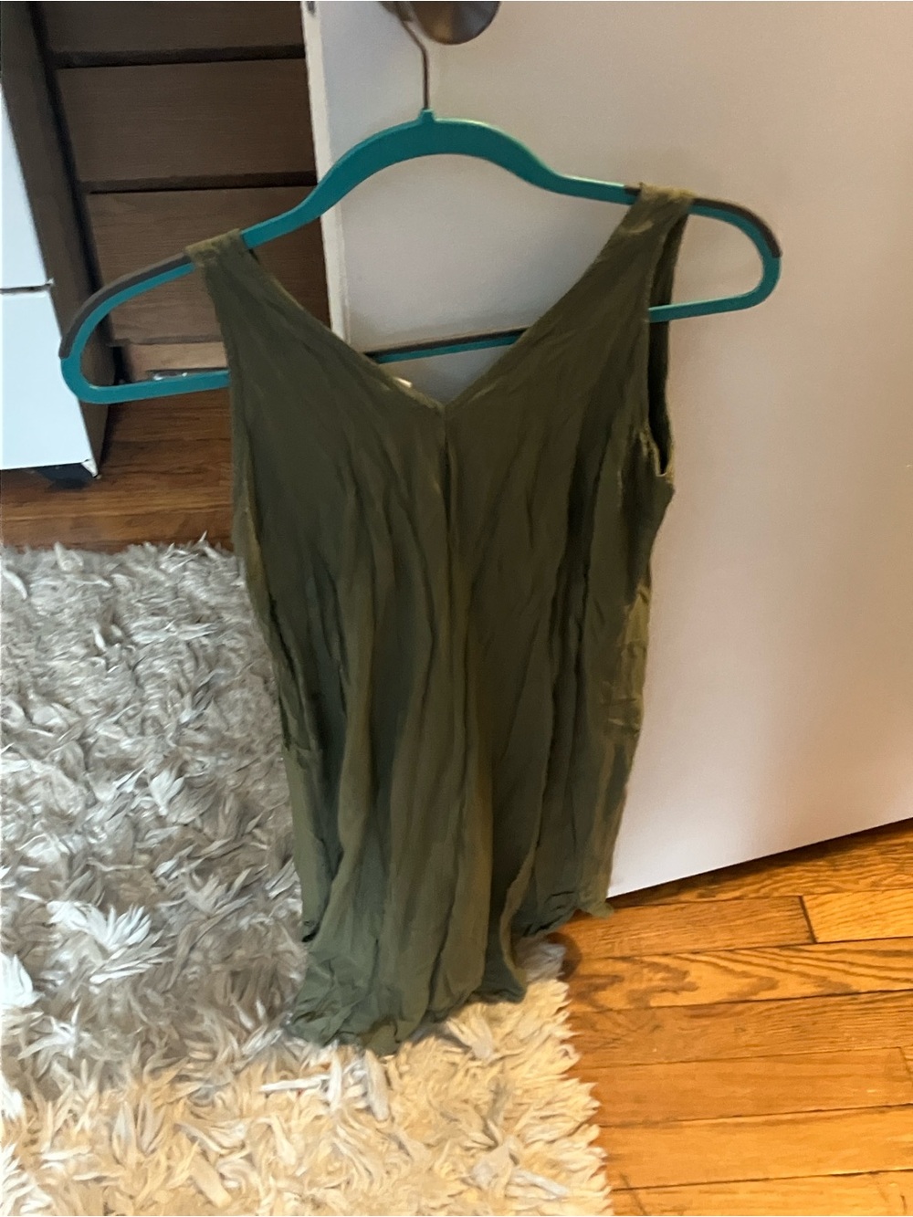 Old Navy Olive Green V-Neck Sleeveless Dress